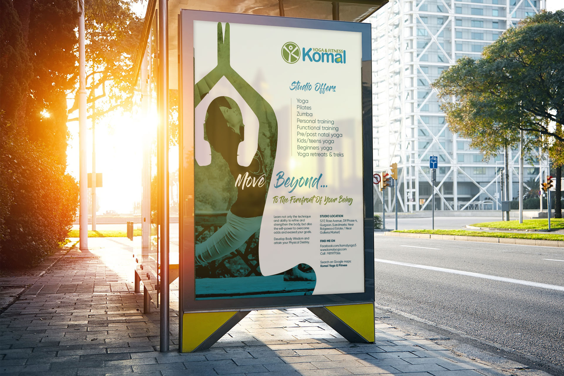 Poster / outdoor design for komal yoga