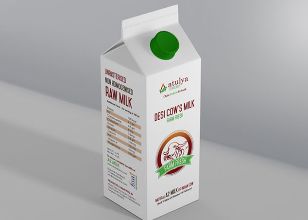 packaging design for atulya farms - indian dairy brand