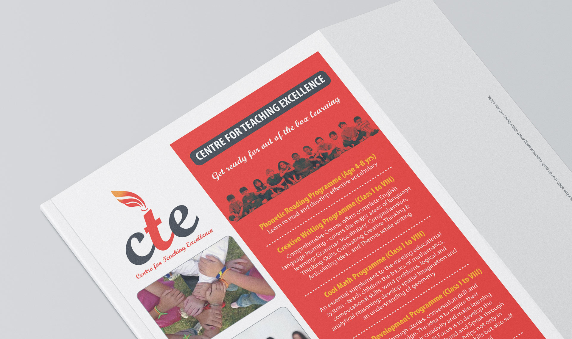 brochure / flyer design for CTE - education institute