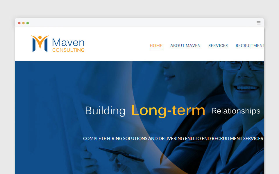website design for cosulting company - maven