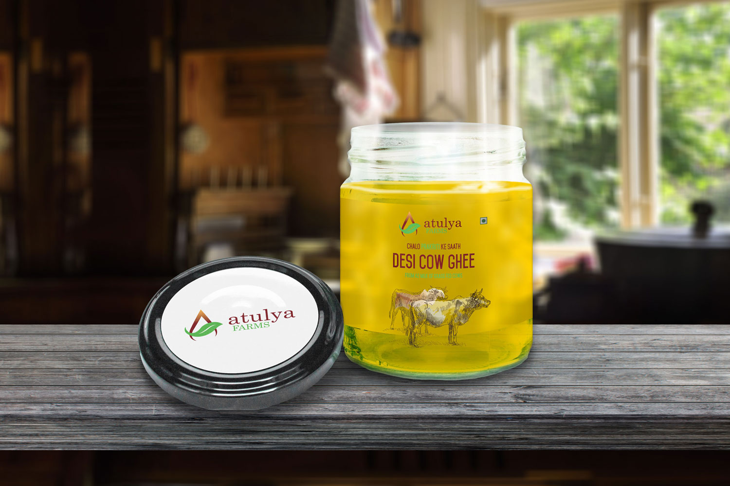 Atulya Farms Ghee Packaging Design