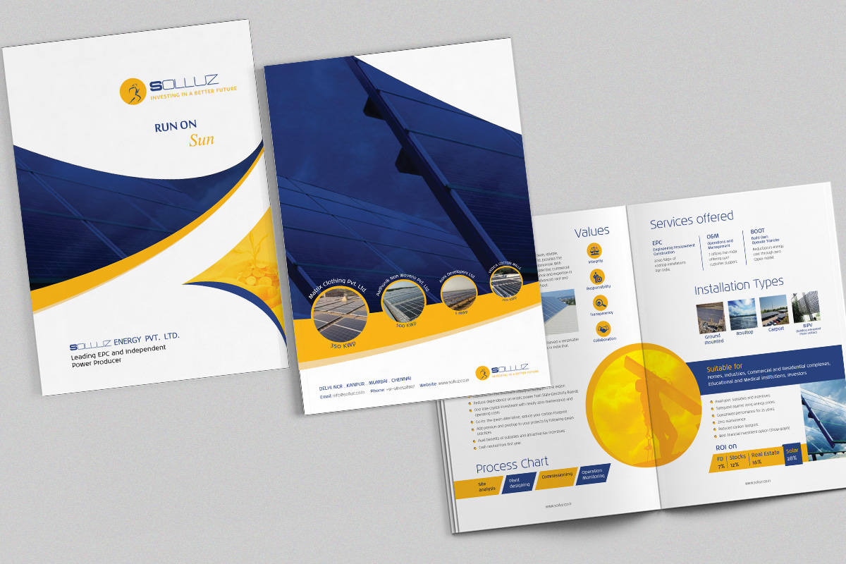 Solluz solar Brochure Design
