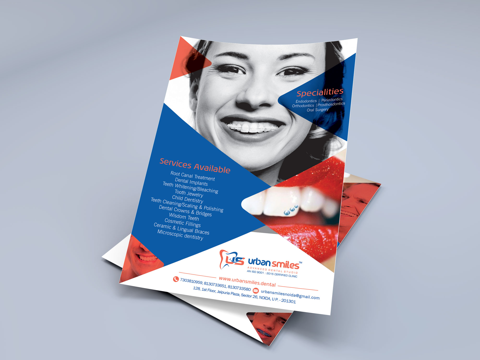 Urban smiles dental flyer Design